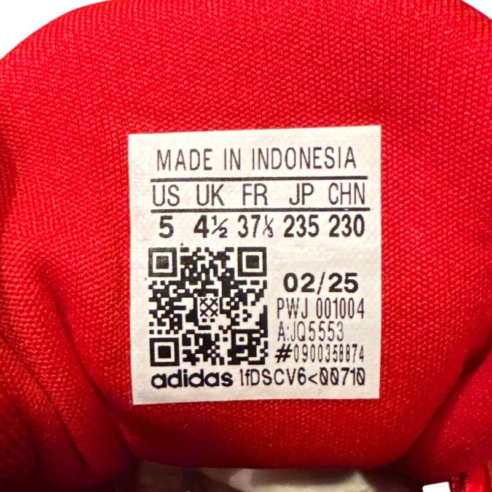 Adidas Kids Red Running Shoes‎ Sneakers Size 5 Youth Athletic Footwear - Picture 3 of 7